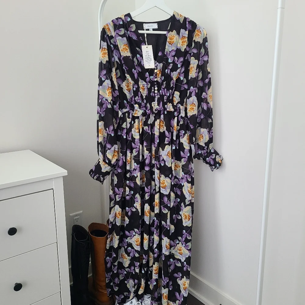 FLORAL RUFFLE DRESS - Picture 6 of 11